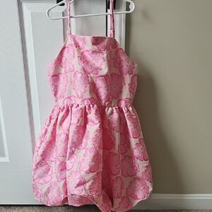 GB Social Sleeveless Floral Bubble Hem Dress